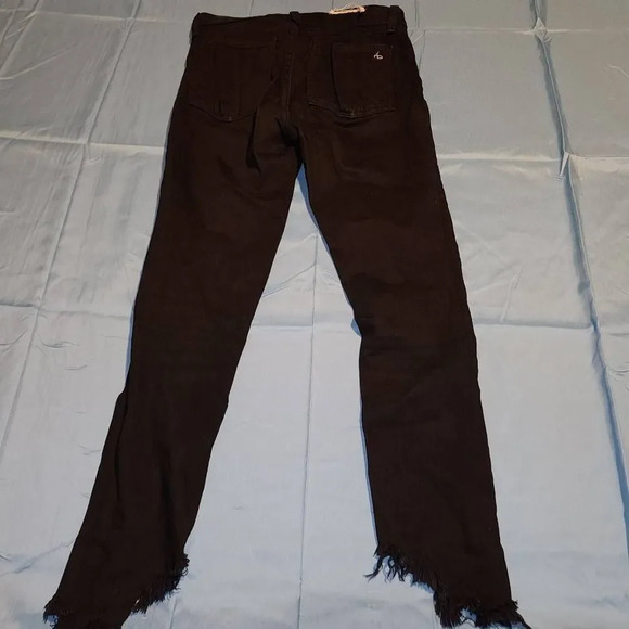 Rag & Bone Womens Black Raw Hem 10" Capri Jeans 25 - Picture 2 of 8